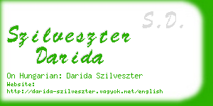 szilveszter darida business card